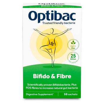 Optibac Probiotici Bifido e Fibra 10 bustine 10 per confezione