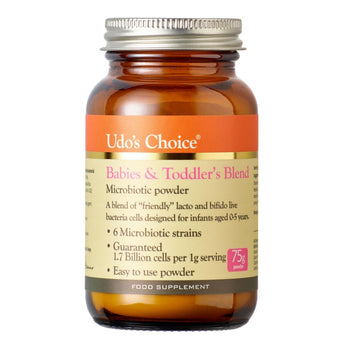 مسحوق المكملات الغذائية ميكروبيوتيك للأطفال والرضع من Udo's Choice، 0-5 سنوات، 75 جم