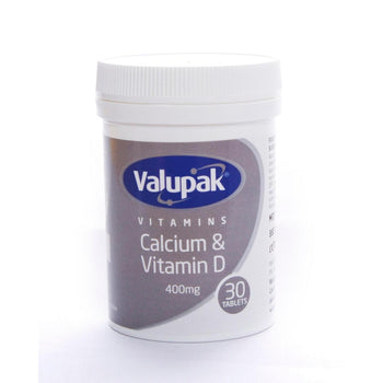 Valupak Vitaminas Calcio 400mg y vitamina D 2.5ug tabletas 30 por paquete