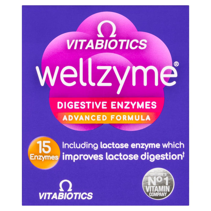 Vitabiotics Wellzyme Digestive Enzymes Formule Advanced Formule Capsules 60 par paquet