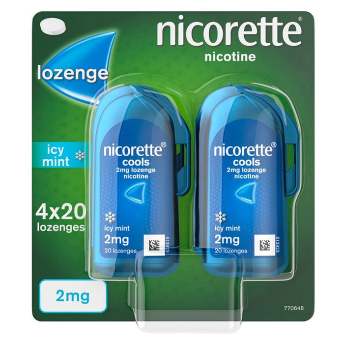 Nicorette Pastiglie Icy Mint 2mg Raffredda 4 x 20 per confezione