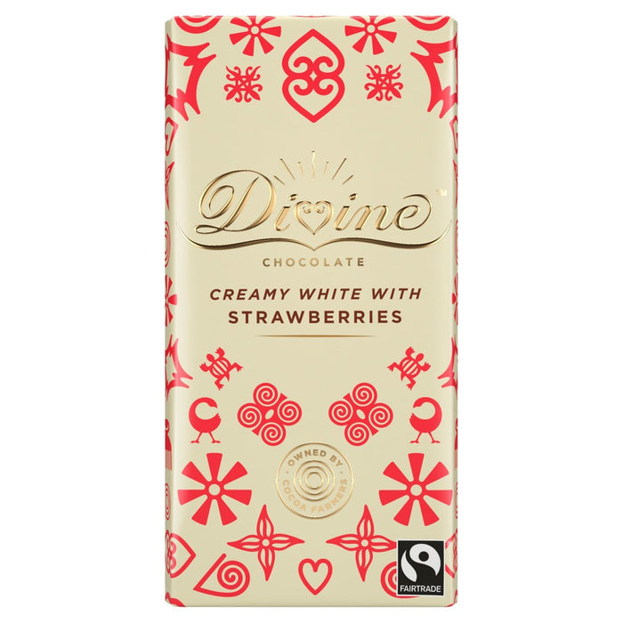 Divino Cioccolato Bianco con Fragole 90g