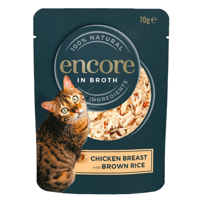 Encore Cat Pouch pollo y arroz marrón 70G