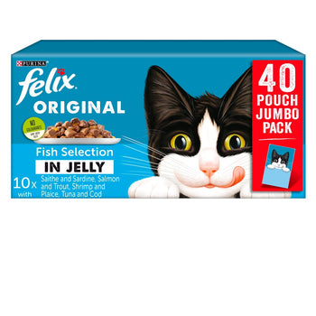 Felix Cat Food Fischauswahl in Gelee 40 x 100g
