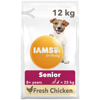 IAMS for Vitality Small/Medium Breed Senior Dry Dog Food with Fresh Chicken 12kg