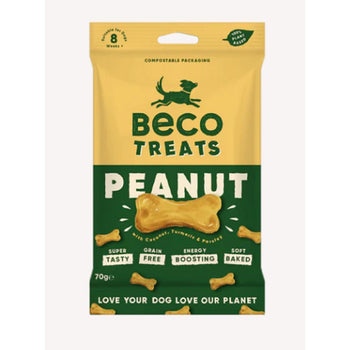 Beco Dog Treats Arachidi con Cocco, Curcuma e Prezzemolo 70g