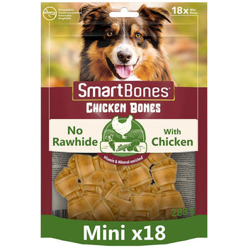SmartBones 18 Mini Chicken Rawhide Free Bones Dog Treats 288g