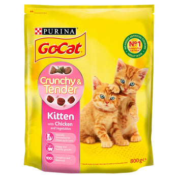 Go-cat knusprig und zartkätzchen trockenes Katzenfutter Huhn 800g