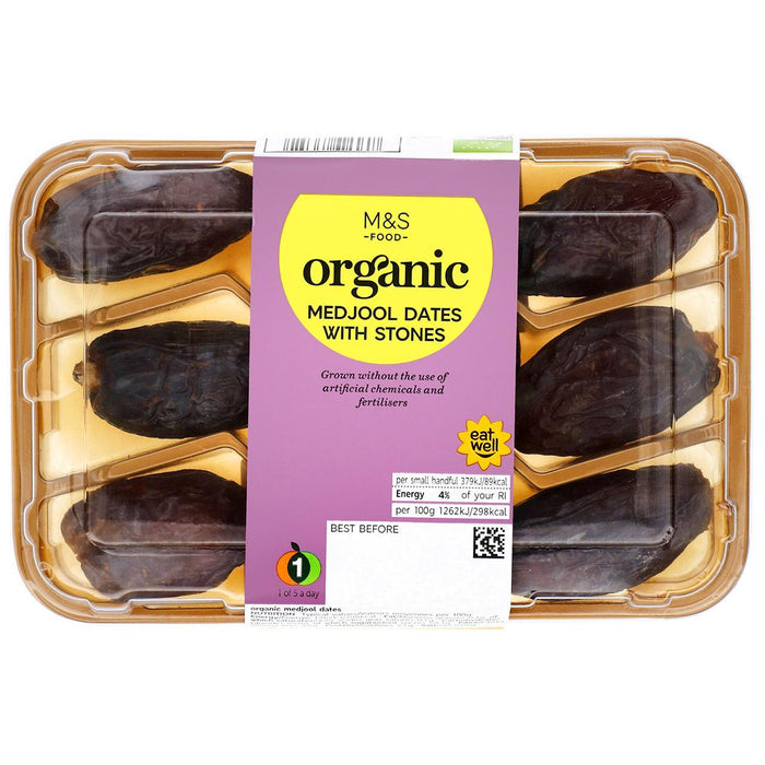Datteri Medjool biologici M&S con noccioli 180g
